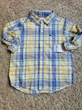 Carter's Boys Plaid Top Size 24M NWT!